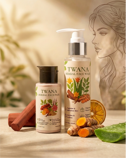 Twana Herbal Face Wash & Twana Herbal Face Pack Combo