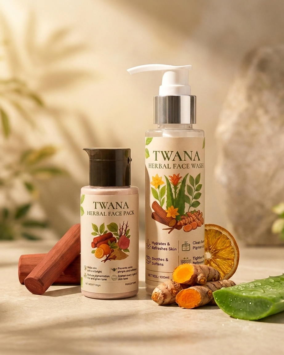 Twana Herbal Face Wash & Twana Herbal Face Pack Combo