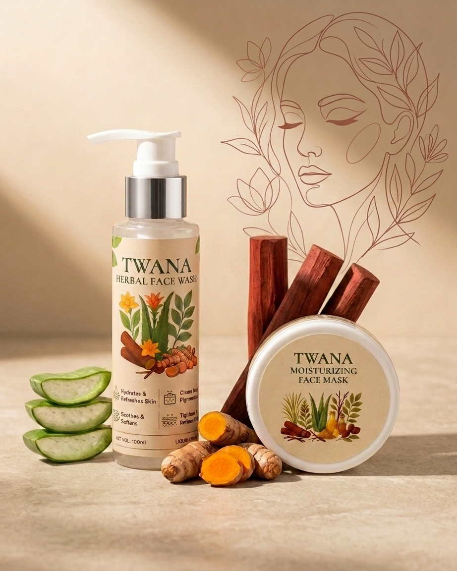 Twana Moisturizing Face Mask & Twana Herbal Face Wash Combo